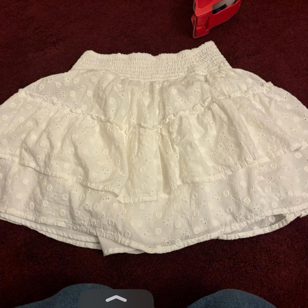 Hollister White Eyelet Mini Skirt